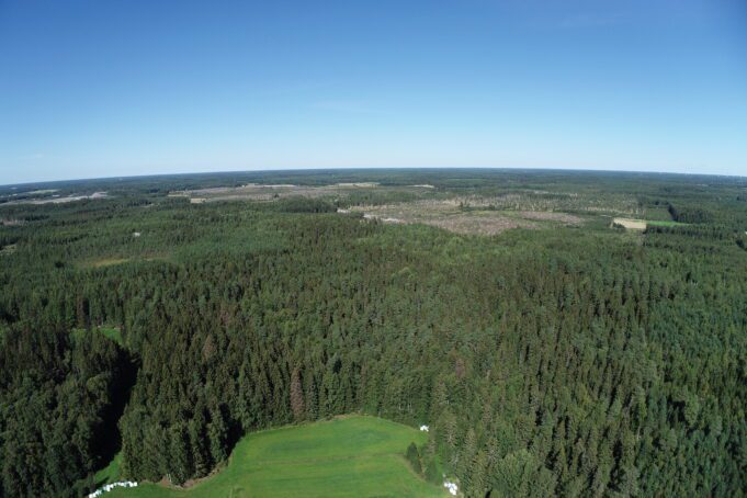 flygfoto över Granholmsbacken