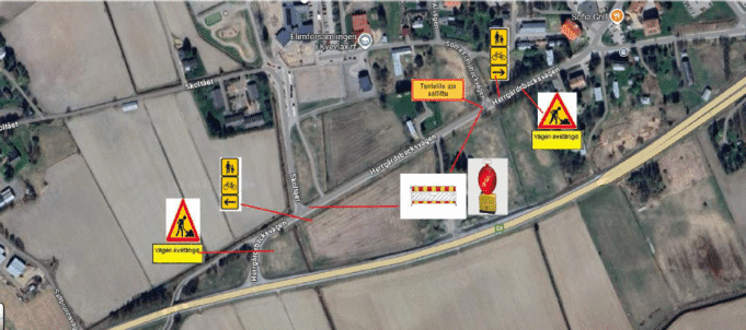 Trafikkarta Herrgårdsbackvägen.