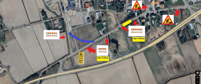 Liikenteenohjaus Herrgårdsbackantie.