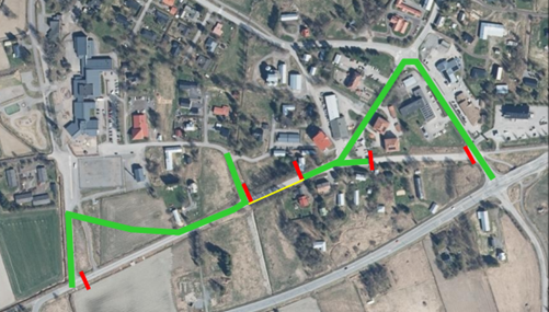 Karta över trafikstyrning / Liikenteenohjauksen kartta